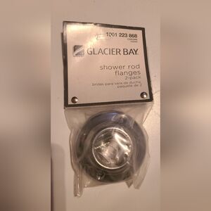 GLACIER BAY Shower Rod Flanges 2-pack HD 14021 Chrome